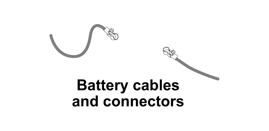 Battery cables and connectors