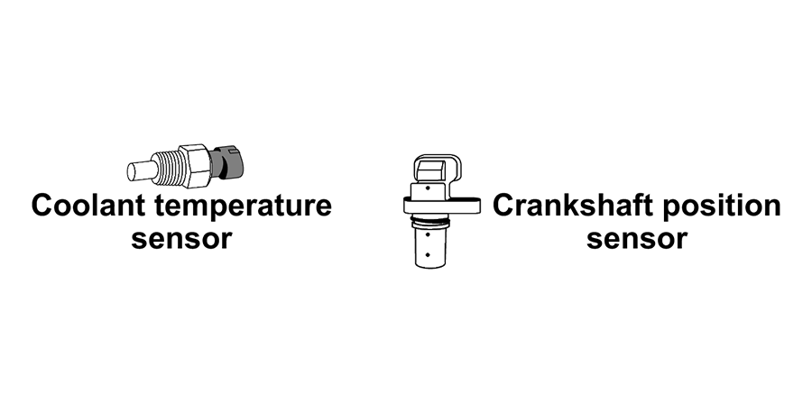 Coolant Temperature Sensor and Crankshaft Position Sensor