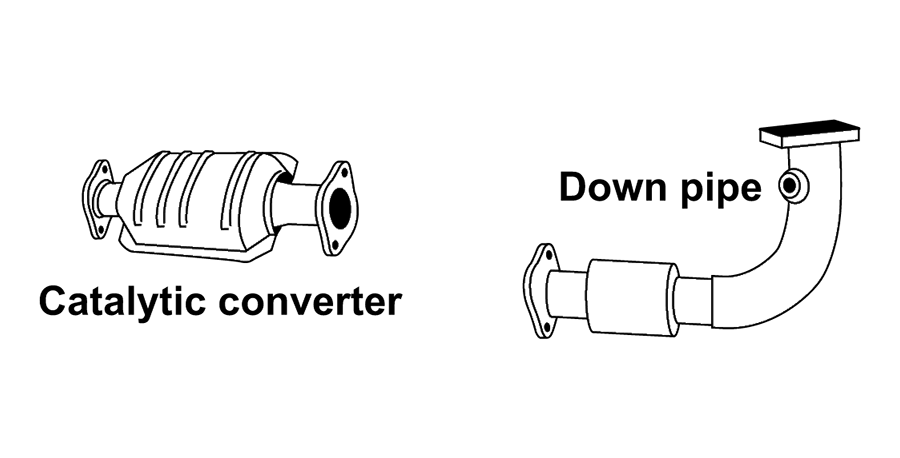 Catalytic converter and Down pipe