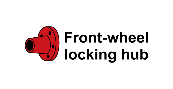 Front-wheel locking hub