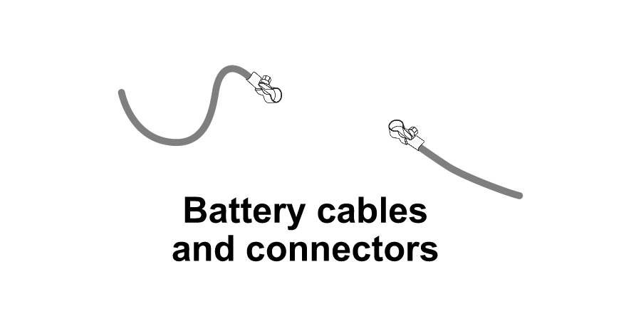 Battery cables and connectors