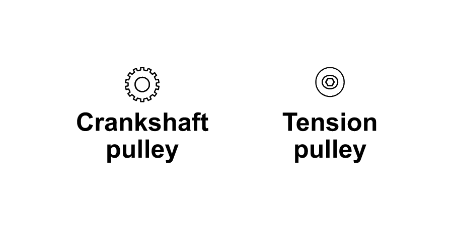 Crankshaft Pulley and Tension Pulley